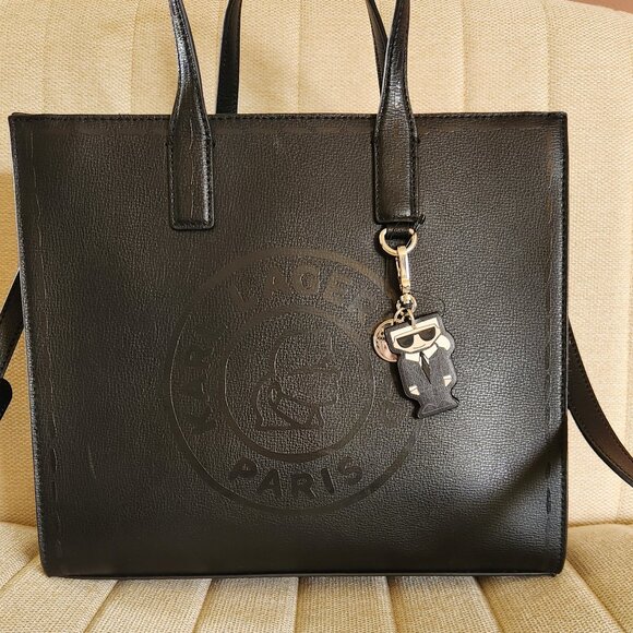 Karl Lagerfeld Paris Nouveau Black Tote Crossbody NWT - Picture 1 of 9